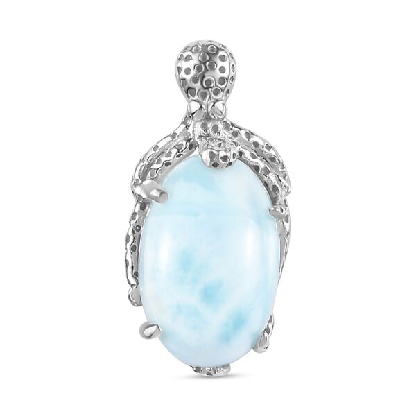 AA Larimar Anh&auml;nger 925 Silber platiniert ca. 4.45 ct