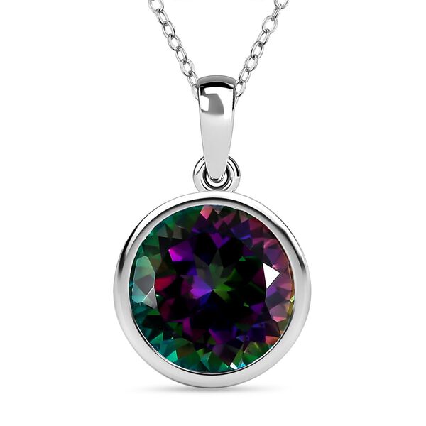 Nordlicht mystischer Topas-Anh&auml;nger mit Kette - 4,39 ct.