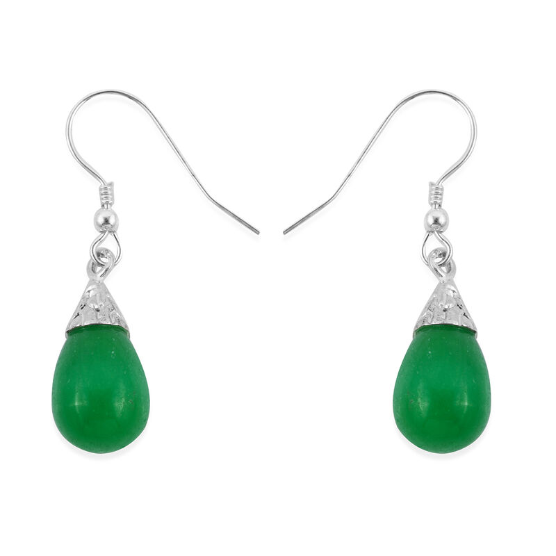 Royal Bali Kollektion - grüne Jade-Ohrhänger, 925 Silber ca. 18,00 ct  image number 0