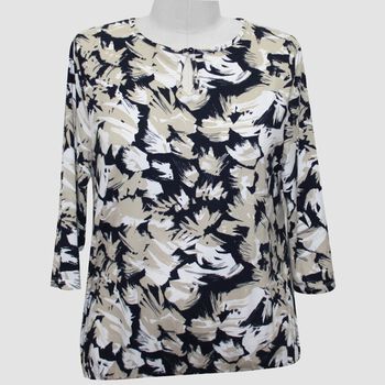 Muster Oberteil, schwarz/wei&szlig;, L, 18-20