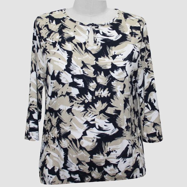 Muster Oberteil, schwarz/wei&szlig;, L, 18-20