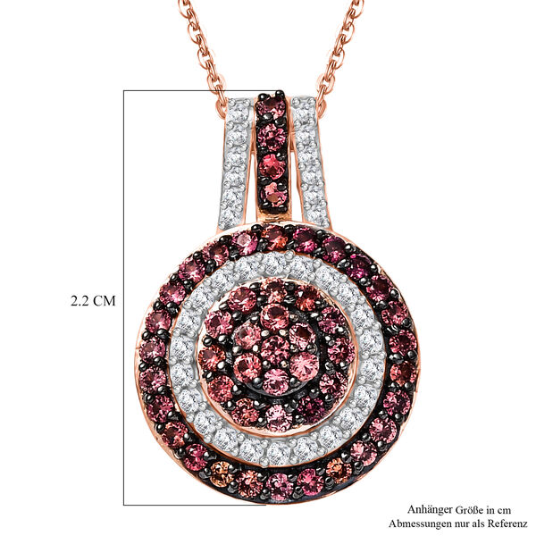 D'Joy AA Padparadscha Saphir und Zirkon Schmuckset image number 6