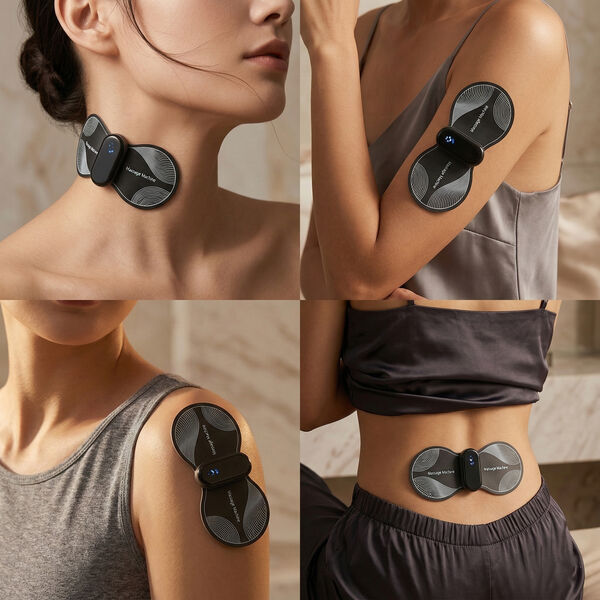 LIVMORE 4-in-1 EMS Impuls Massageger&auml;t, 12,5x5,5x3cm, Grau und schwarz image number 3