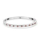 Pfirsich Opal Armreif ca. 20 cm Edelstahl ca. 0.49 ct