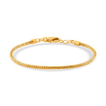 Royal Bali Kollektion - Tulang Naga Armband, ca. 20 cm 925 Silber Gelbgold Vermeil, ca. 8,25g