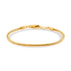 Royal Bali Kollektion - Tulang Naga Armband, ca. 20 cm 925 Silber Gelbgold Vermeil, ca. 8,25g