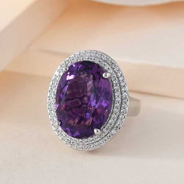Lusaka Amethyst und Zirkon-Ring - 18,62 ct. image number 2