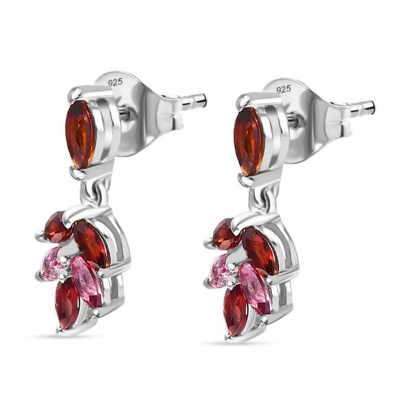 Rote und Lotus Granat-Ohrringe - 1,38 ct. image number 4