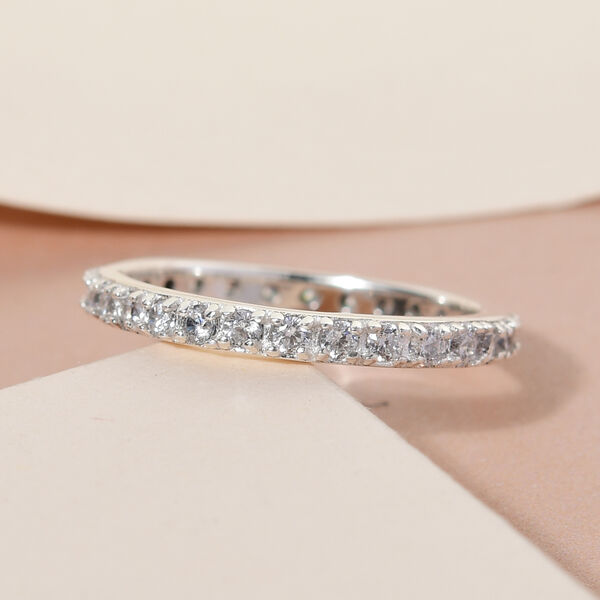 LUSTRO STELLA - wei&szlig;er Zirkonia-Ring, 925 Silber  ca. 1,09 ct image number 2