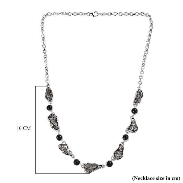 Meteorit und schwarze Turmalin 50cm Halskette - 109,21 ct. image number 6