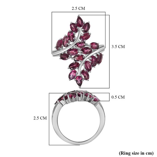 Rhodolith Granat Ring 316L Edelstahl (Größe 19.00) ca. 6.21 ct image number 6