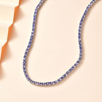 Tansanit Halskette, 45 cm - 16,80 ct.