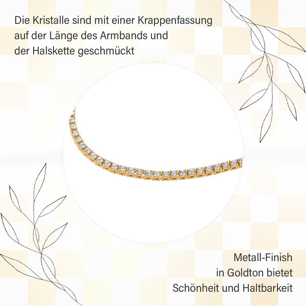 Kristall-Schmuckset in Goldton image number 11