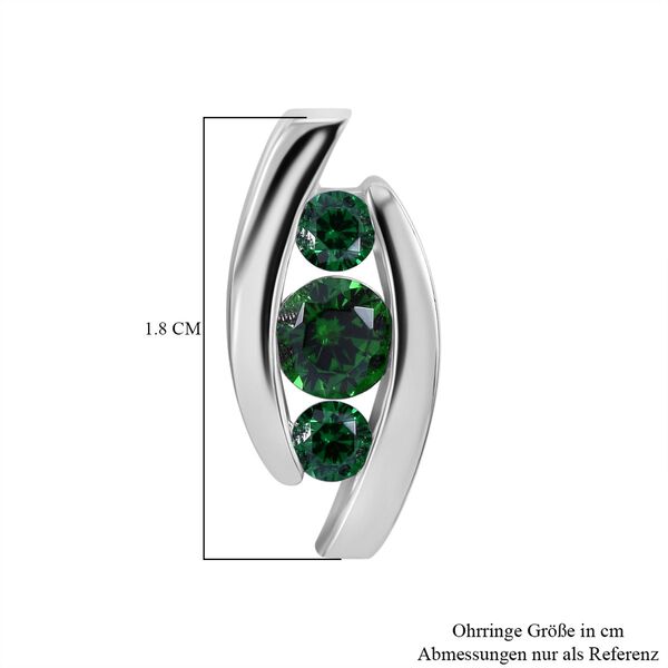 Gr&uuml;ne Zirkonia-Ohrringe - 2,23 ct. image number 4