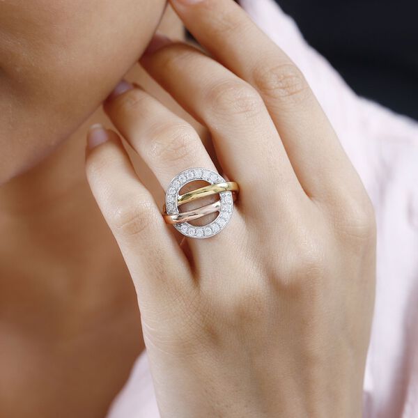 GP Amore Kollektion - LOVEYOU Moissanit und Kanchanaburi blauer Saphir-Ring - 0,56 ct. image number 4