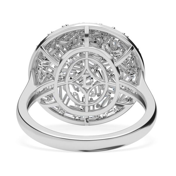 LUXURIANT SI-GH SGL zertifizierter Labor Diamant Ring, 925 Silber rhodiniert - 1 ct. image number 5