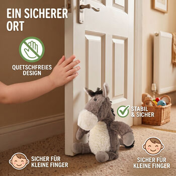 LIVMORE Pferd T&uuml;rstopper, Polyester mit Sandf&uuml;llung, 1 kg, 25 x 18 x 17 cm, Braun
