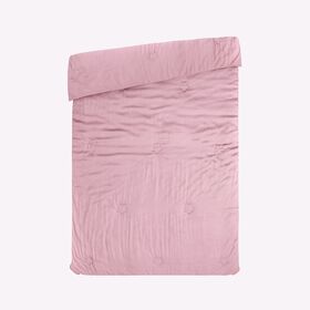 Serenity Night - 100% Bambus-Steppdecke mit Bambusfüllung, temperaturausgleichend und hypoallergen, 135x200 cm, puder-rosa