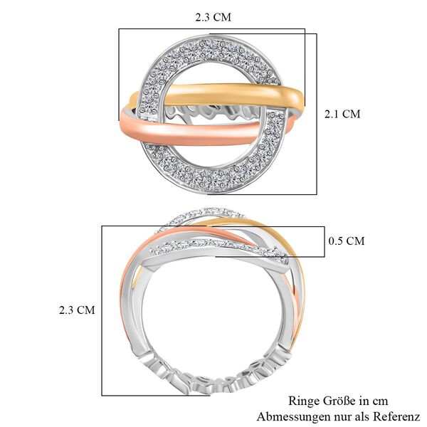 GP Amore Kollektion - LOVEYOU Moissanit und Kanchanaburi blauer Saphir-Ring - 0,56 ct. image number 8