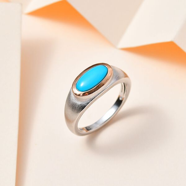 Amerikanischer, natürlicher, Sleeping Beauty Türkis-Ring - 1,11 ct. image number 2