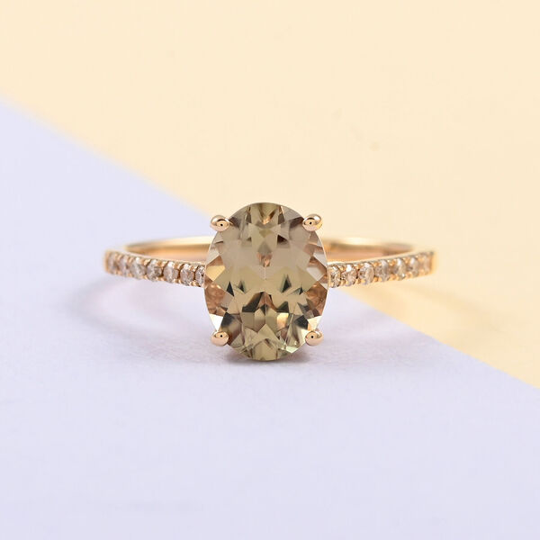 LUXORO AAA Turkizit und Diamant Ring in 585 Gelbgold - 2,15 ct. image number 1