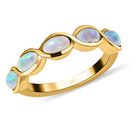 Natürlicher, äthiopischer Opal-Ring, 925 Silber vergoldet  ca. 0,73 ct image number 3