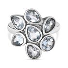 Himmelblauer Topas Ring Edelstahl (Größe 16.00) ca. 3,49 ct