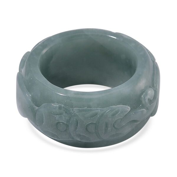 Natürlicher, geschnitzter Jade Ring - 60 ct. image number 3