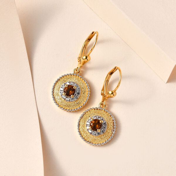 AA Serra Gaucha Citrin und Zirkon Ohrringe - 0,82 ct. image number 2