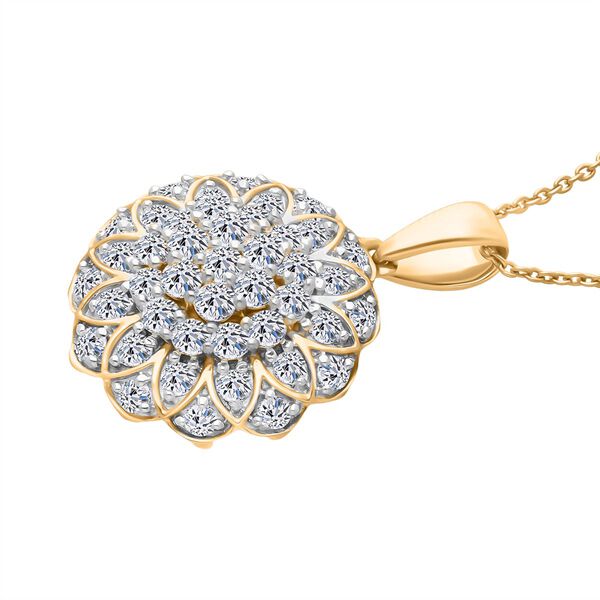 LUXURIANT SGL zertifizierter SI-GH Labor Diamant Anh&auml;nger mit 50cm Kette - 1,33 ct. image number 4