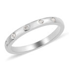 Diamant Band Ring 925 Silber Platin-Überzug image number 3