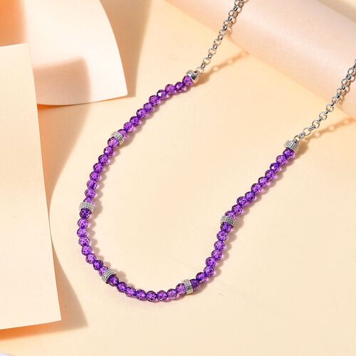 Afrikanische Amethyst Halskette, 45 cm  20 ct. image number 1