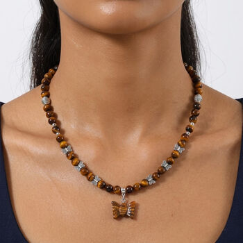 Tigerauge Halskette, 45 cm - 235 ct.