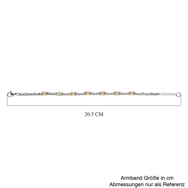 Citrin Armband, ca. 18 cm Edelstahl ca. 2.92 ct image number 5