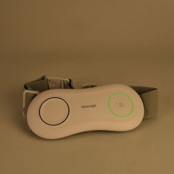 EMS Bauch und Taillen Massagegurt mit W&auml;rme, 4 Modi, 15 Intensit&auml;ten und 3 Heizstufen, 23x10x5cm, Wei&szlig;