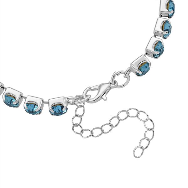 Blauer Muschelkernperle (8-12 mm), Blau Kristall Schmuckset 316L Edelstahl, Nickelfreies Messing image number 6