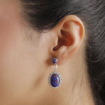 Lila T&uuml;rkis Ohrringe - 12,36 ct.