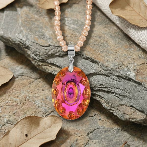 Oranger magischer Farb-Kristall Schmuckset image number 1