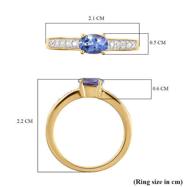 Tansanit und Zirkon Ring - 0,49 ct. image number 8