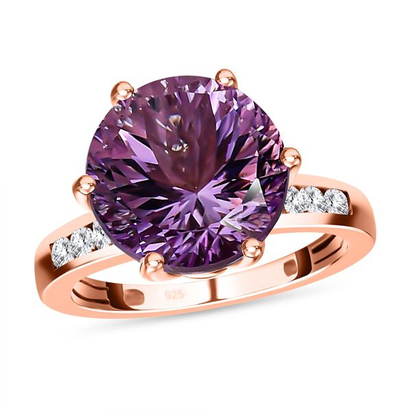 Rose De France Amethyst und Zirkon Ring - 7,62 ct. image number 11