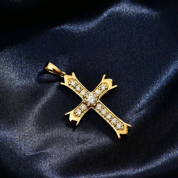 EverTrue Moissanit Anh&auml;nger in Goldton - 1,18 ct. image number 1