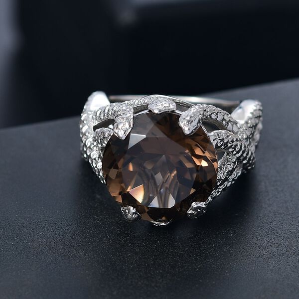 Rauchquarz Ring Messing (Gr&ouml;&szlig;e 21.00) ca. 9,37 ct image number 2