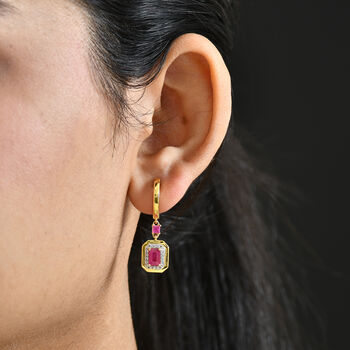 D'Joy afrikanische Rubin und Zirkon Ohrringe - 2,33 ct.