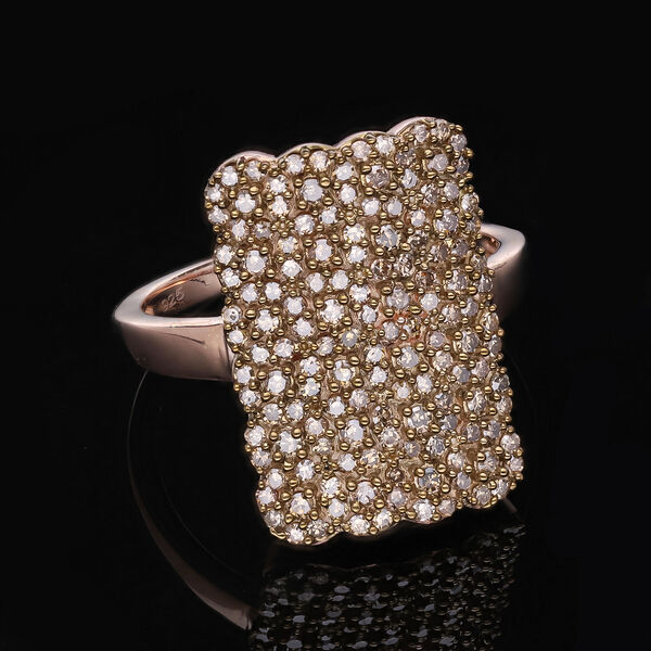 Natürlicher Champagner Diamant-Ring - 1 ct. image number 2
