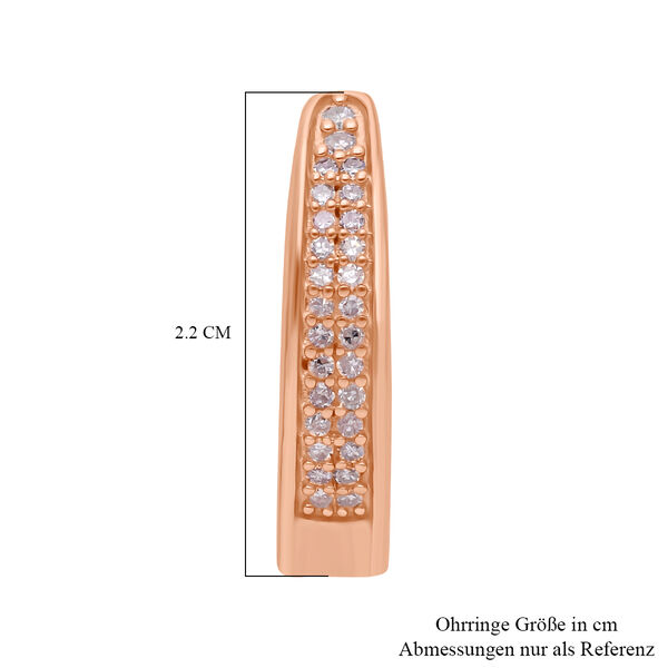 Nat&uuml;rliche, rosa Diamant-Ohrringe - 0,25 ct. image number 5