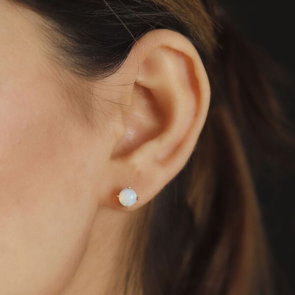 AA Natürliche, äthiopische Welo Opal Ohrringe - 1,05 ct. image number 3