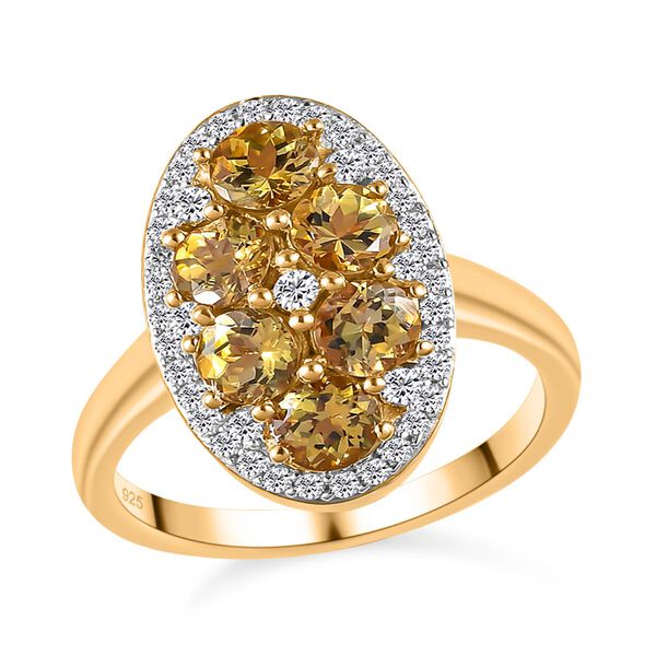 Natürlicher, goldener Tansanit und Zirkon-Ring - 2,30 ct. image number 4