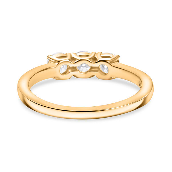 Moissanit Ring, 925 Silber vergoldet - 0,68 ct. image number 5