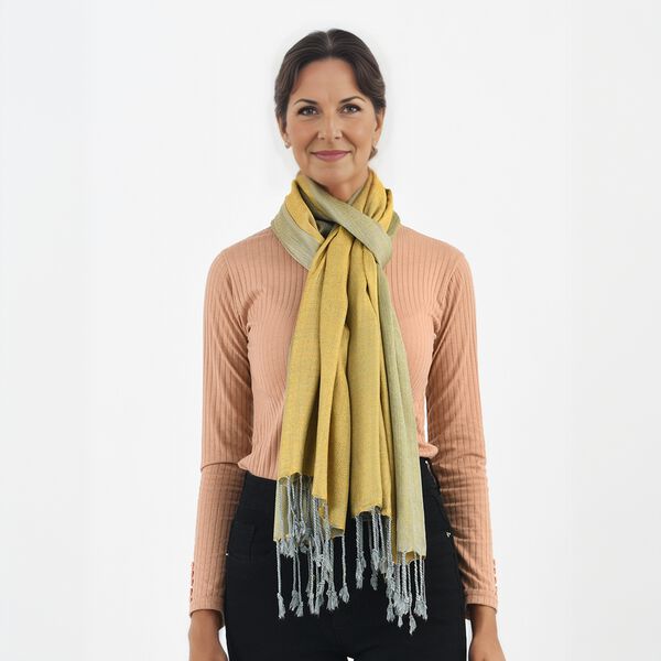 Doppelgewebter Schal, beige