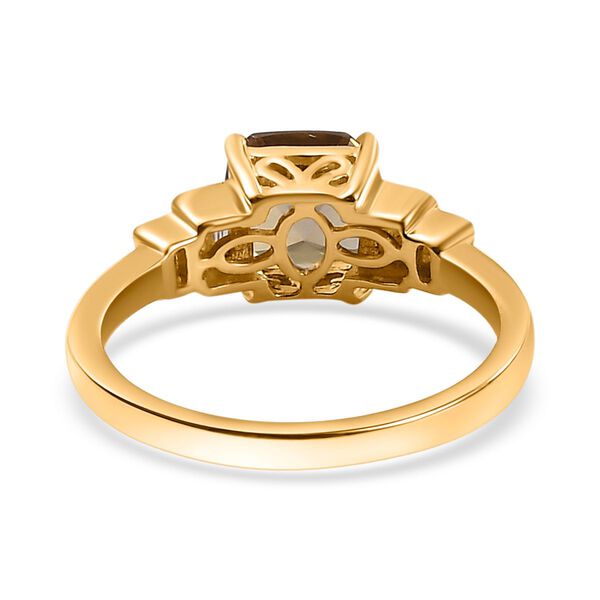 AAA Nat&uuml;rlicher goldener Tansanit und Diamant Ring in 585 Gold - 1,84 ct. image number 6